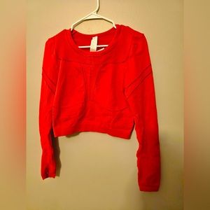 Fabletics NWT XL Long Sleeve Red Athletic Shirt Sculptknit